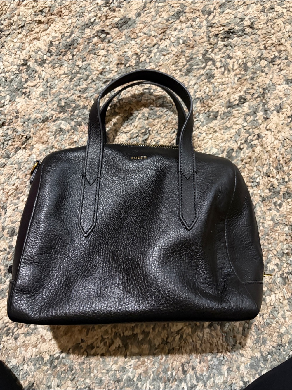 Fossil Black Pebbled Leather Purse